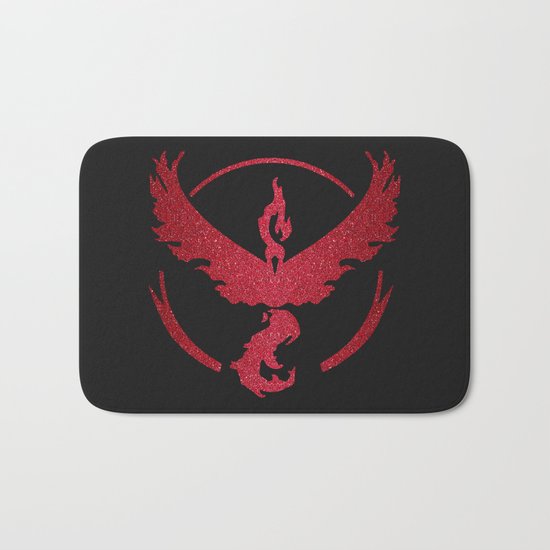 Team Valor Sparkly red sparkles Bath Mat