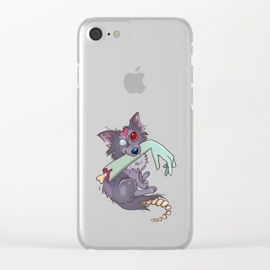 Rufus the zombie dog Clear iPhone Case
