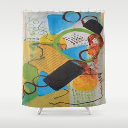 Messy Circles Shower Curtain