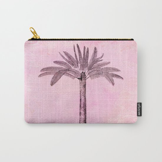Pink Retro Palmtree Carry-All Pouch