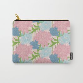 Pale Garden Carry-All Pouch | Pink, Greenery, Doodle, Digital, Panton2017, Vector, Pattern, Blue, Flower, Other 