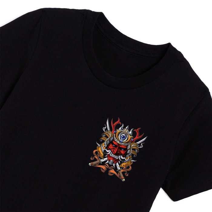 Japanese Samurai Demon Kids T Shirt