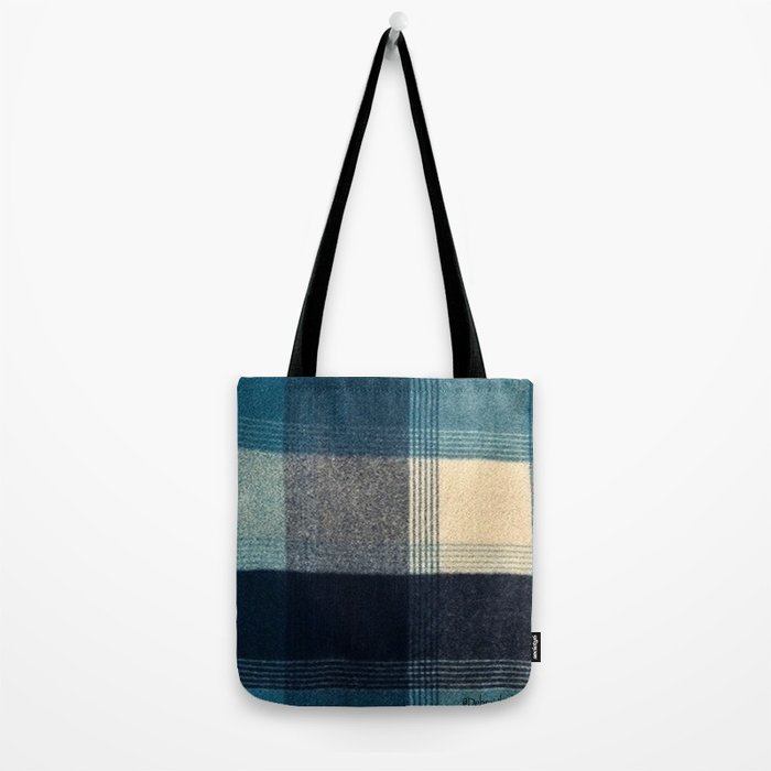 Jo-AMI Tartan Inspired Black and Blue Tilly Tote Bag – V&A Dundee Shop