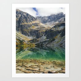 Vibrant Mountain Lake - Czarny Staw Gasienicowy - Tatra Mountains Poland Art Print
