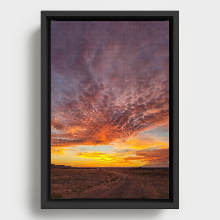 Blazing New Mexico Sunrise Framed Canvas