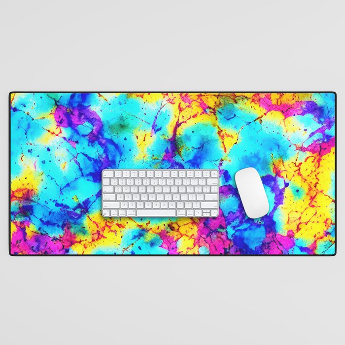 Tie-dye Splashes Desk Mat