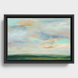 Flatland Sunset Framed Canvas