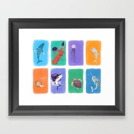 Sea Creatures Series Framed Art Print