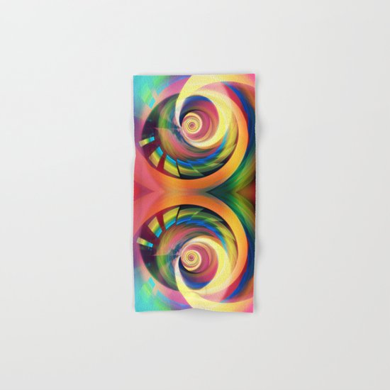 Spinning rainbow Hand & Bath Towel