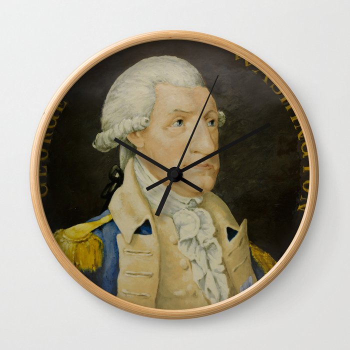 Vintage George Washington Portrait Painting (1800) Wall Clock