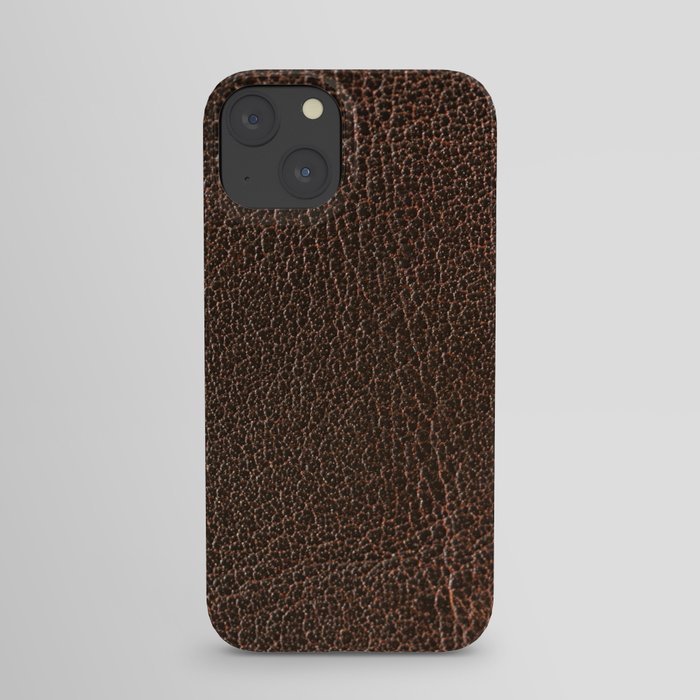 Brown leather iPhone Case