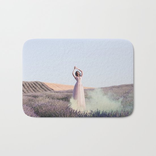Yellow smoke Bath Mat