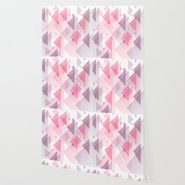Abstract Pink Triangles Wallpaper