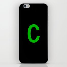 LETTER c (GREEN-BLACK) iPhone Skin