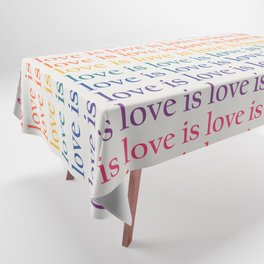 Love Is Love pattern retro Tablecloth