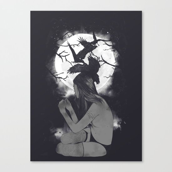 Raven-Haired Canvas Print
