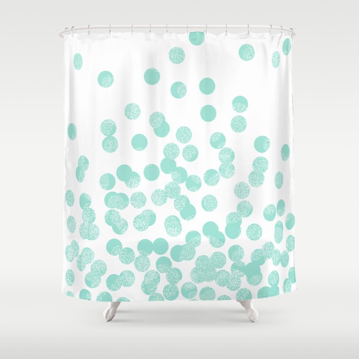 Scattered Glitter Dots In Mint Green Pistachio Cool