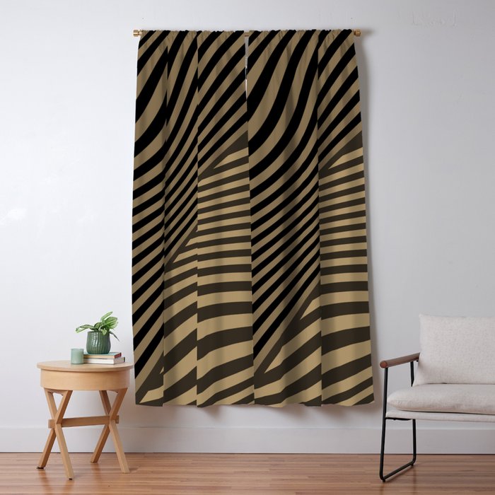 Taupe Stripes Blackout Curtain By Davidmarklane Society6