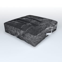 Black and white forest Outdoor Floor Cushion