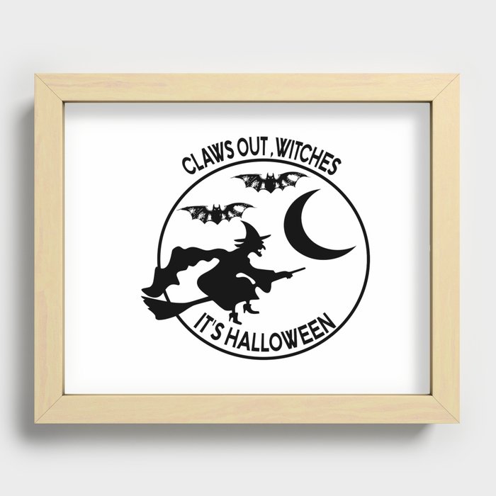 claws out , witches it's halloween  Recessed Framed Print