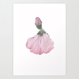 Holly Hock Flower Art Print