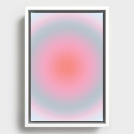 Gradient Print Pastel Aesthetic Preppy Modern Decor Minimal Abstract Gradient Framed Canvas