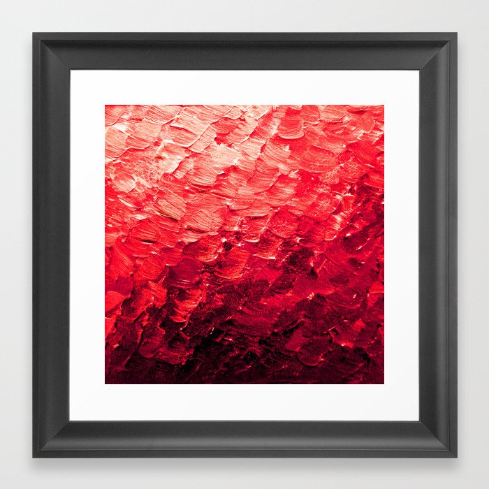 Mermaid Scales 4 Red Vibrant Ocean Waves Splash Crimson Strawberry