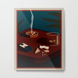 Better Luck Next Time Metal Print | Smoker, Club, Modern, Digital, Poster, Graphic, Brown, Graphicdesign, Joke, Man 