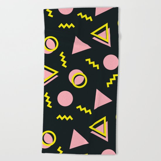 Memphis pattern 64 Beach Towel