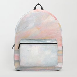 Overwhelm - Pink and Gray Pastel Seascape Backpack