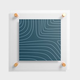 Blue Indigo Pattern Boho Aesthetic  Floating Acrylic Print