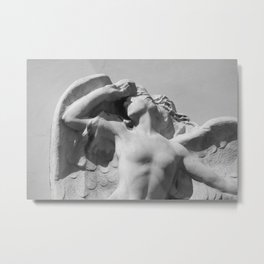Sculpture Angel Wings - Photography black & white Metal Print | Stonecarving, Photo, Wings, Sculptue, Stone, Black And White, Angel 