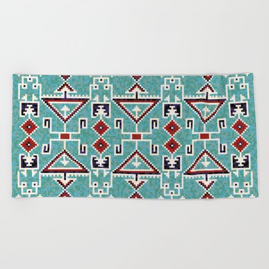 Native American Navajo pattern Beach Towel