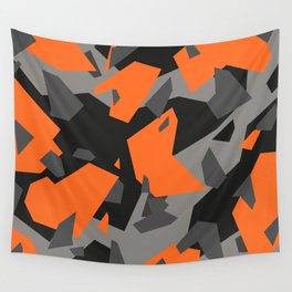 Black\Grey\Orange Geometric camo Wall Tapestry