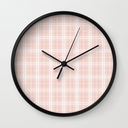 Spring 2017 Designer Color Pale Pink Dogwood Tartan Plaid Check Wall Clock