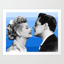 lucy and desi blue Art Print