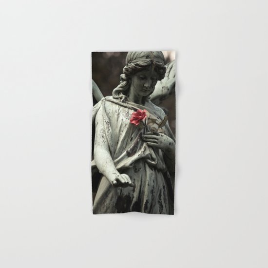 Angel with a rose Hand & Bath Towel