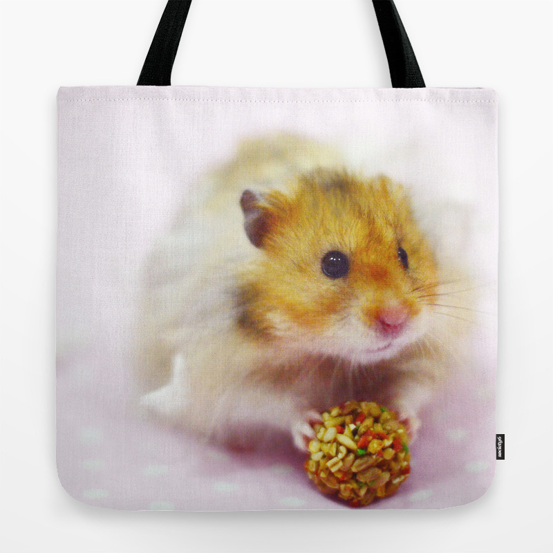 Cute Simon The Hamster Tote Bag By Deborahcardinal Society6