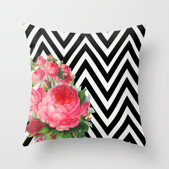 Black and white chevron pillows store