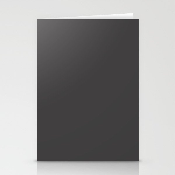 Ultra Dark Gray - Grey Solid Color Pairs PPG Black Magic PPG1001-7 - All One Single Shade Hue Colour Stationery Cards