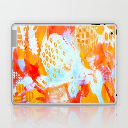 Painted Abstract Red Blue Orange Laptop Skin