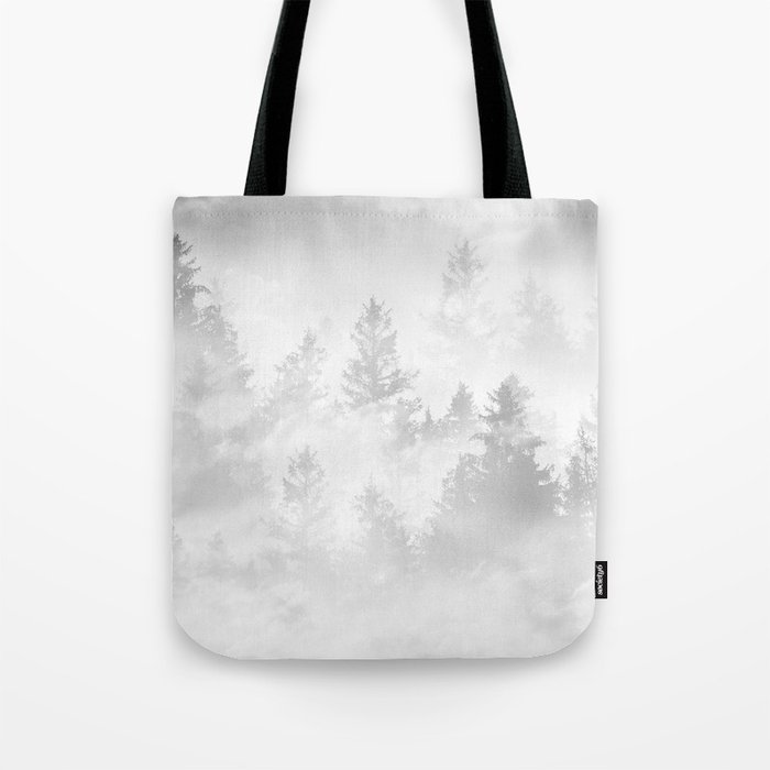 Soft Gray White Forest Dream #1 #decor #art #Society6 Tote Bag