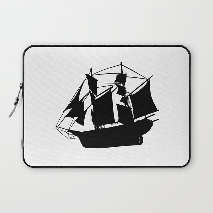 Black Boat Laptop Sleeve