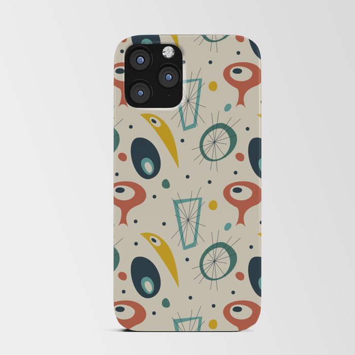 Mid Century Modern Abstract Shapes 11 iPhone Card Case