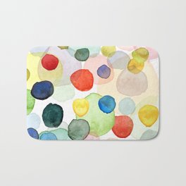Watercolor drops multicolor Bath Mat