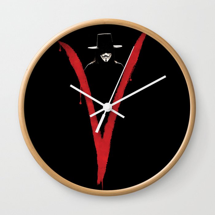 V for Vendett (e6) Wall Clock