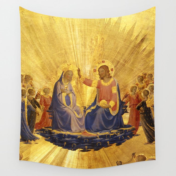 Coronation of the Virgin (part)- Beato Angelico, Fra' Angelico Wall Tapestry