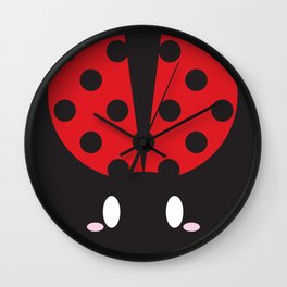 Ladybug block Wall Clock