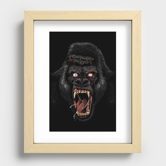 Zombie Gorilla Recessed Framed Print