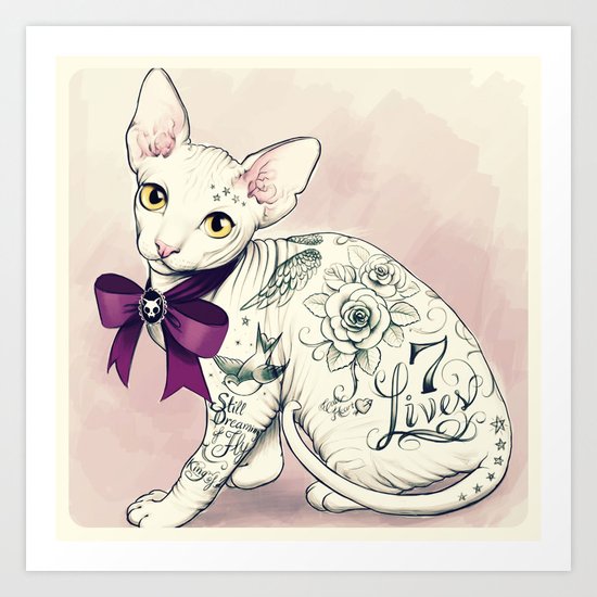 7 Lives Art Print